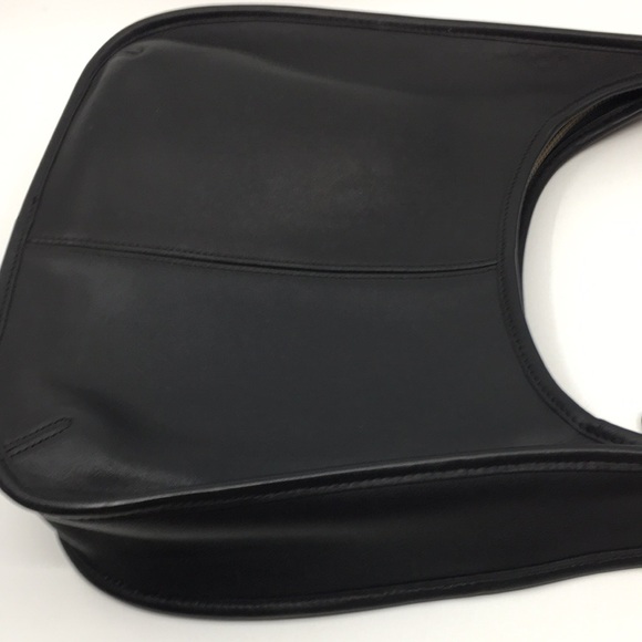 Vintage Coach Ergo Pocket Zip 9033 Black Glove-Tanned Leather Shoulder Bag Hobo - Picture 17 of 17